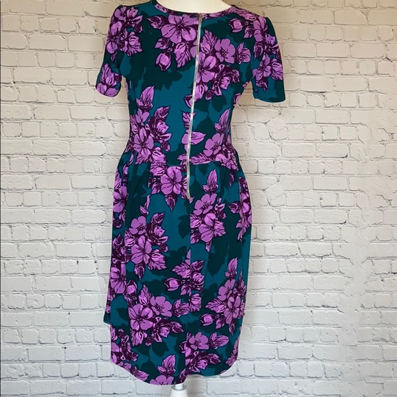 LuLaRoe Floral Pocketed Dress - Picture 3 of 9